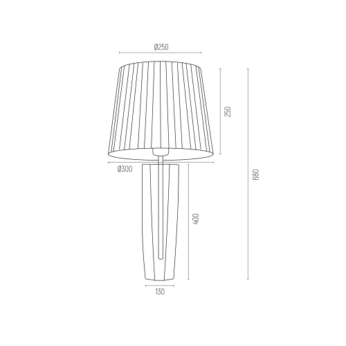Desk lamp 1 flame Aragon CALIGARI (1 x 15W (max), E27)