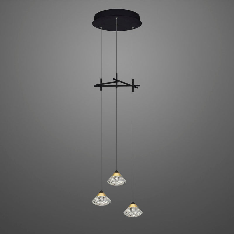 Hanging lamp Tiffany No. 2 CO3 black