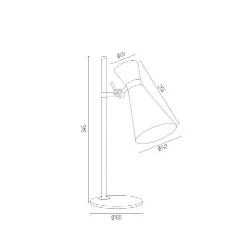 Desk lamp 1 flame Aragon LUKKA (1 x 15W (max), E27)