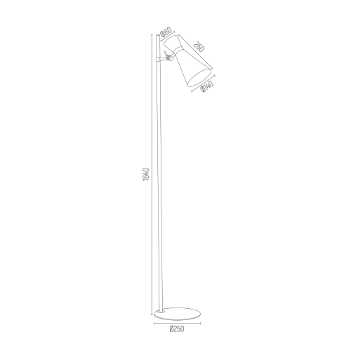 Floor lamp 1 flame Aragon LUKKA (1 x 15W (max), E27)