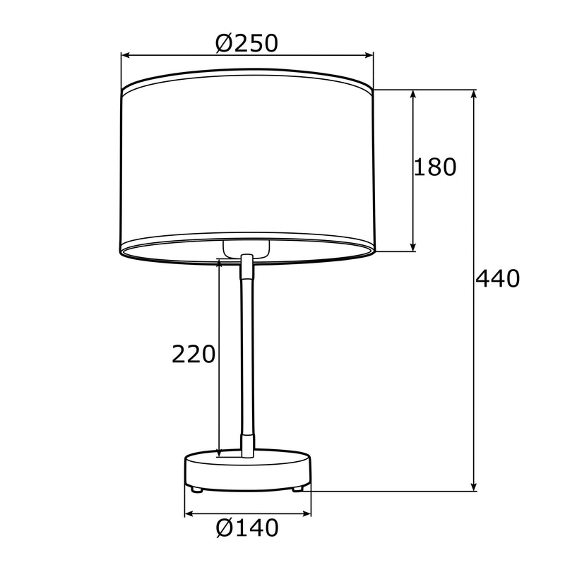 Desk lamp 1 flame Aragon METIS (1 x 15W (max), E27)