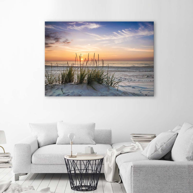 Deco panel print, Sunset on the beach
