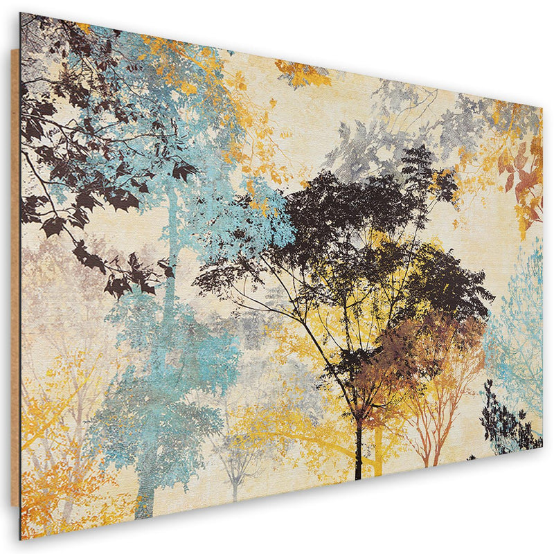 Impresión de panel decorativo, Árboles de colores abstractos