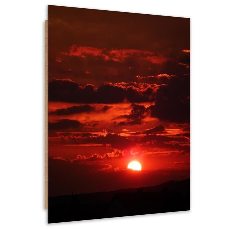 Deco panel print, Red sunset