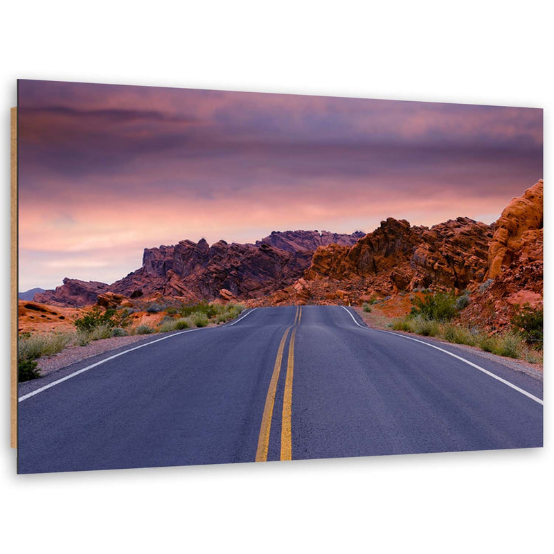 Deco panel print, Road in the middle of nowhere