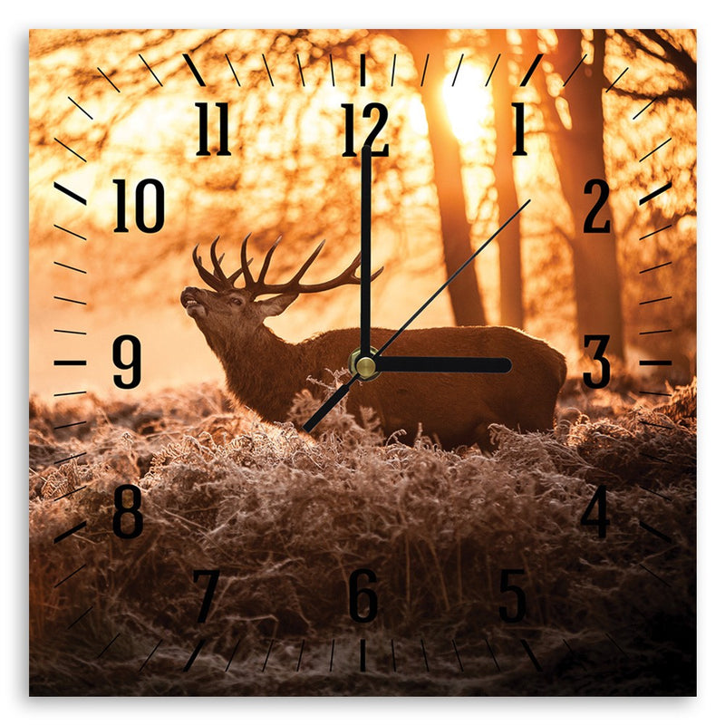 Wall clock, Deer in the sunshine