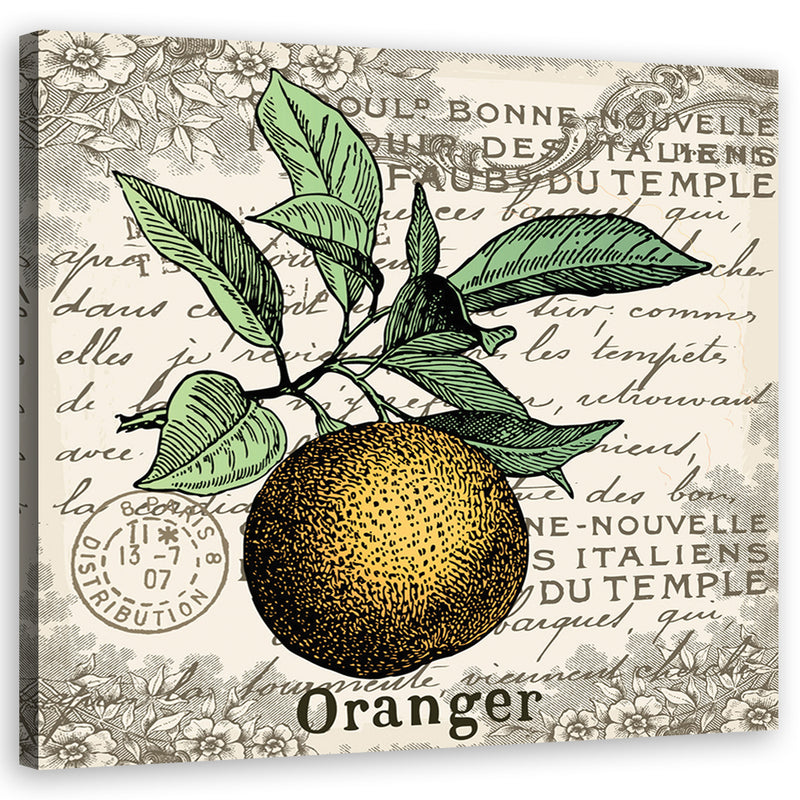 Canvas print, Orange vintage