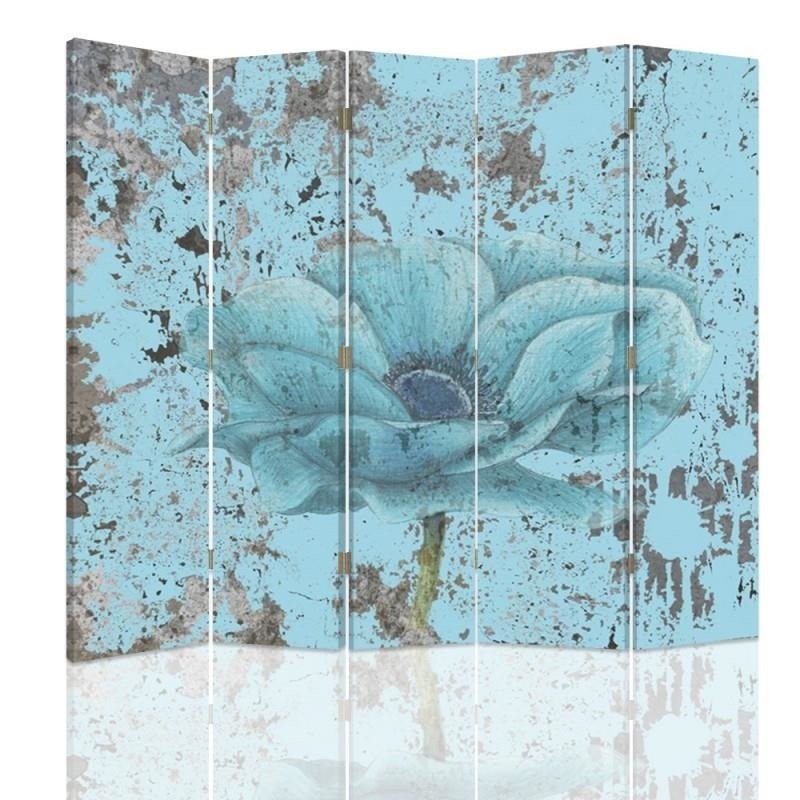 Room divider Double-sided, The secret of a blue flower