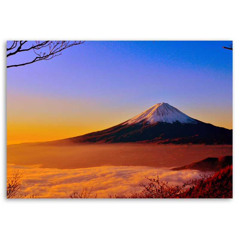 Canvas print, Mount fuji bathed in sunlight