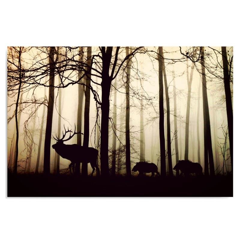 Canvas print, Animals in the forest