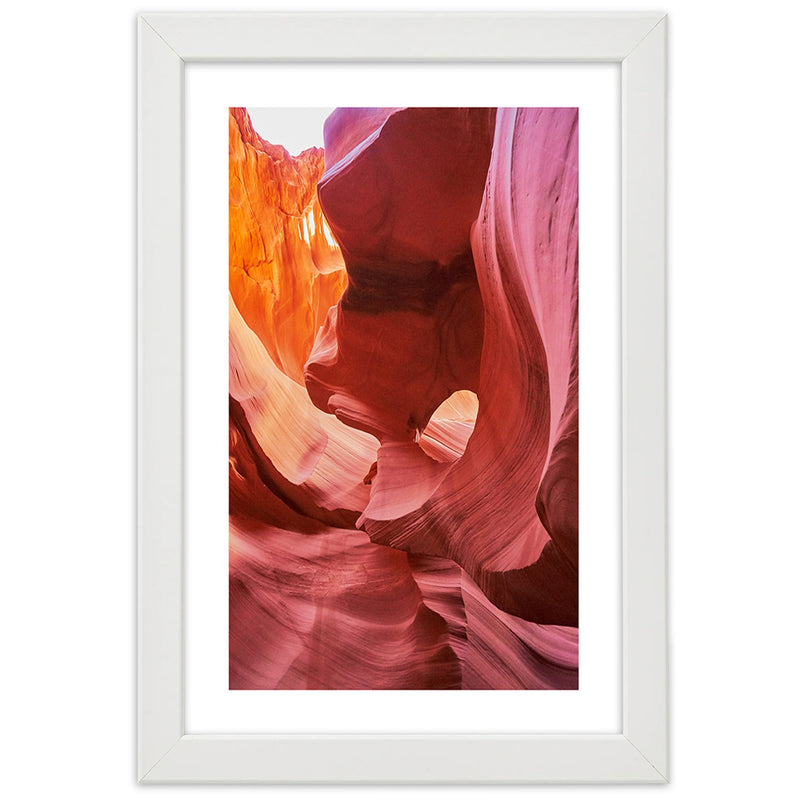 Picture in white frame, Red rocks