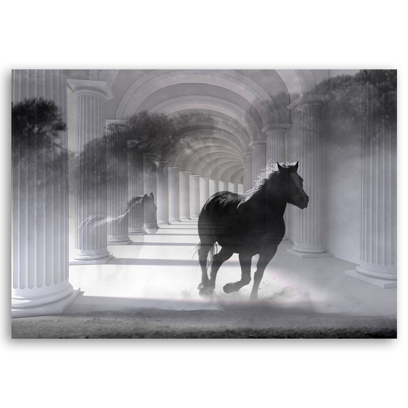 Canvas print, Running horse 3D