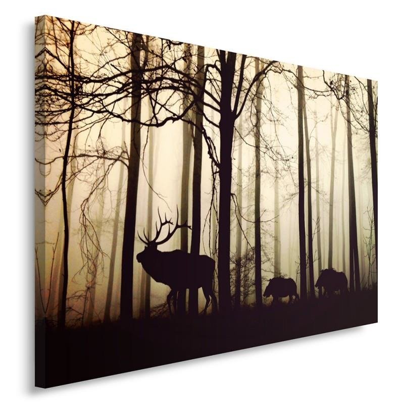 Canvas print, Animals in the forest