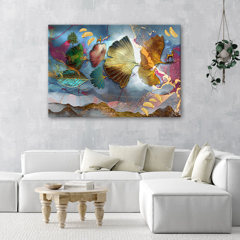 Canvas print, Colourful leaves abstract