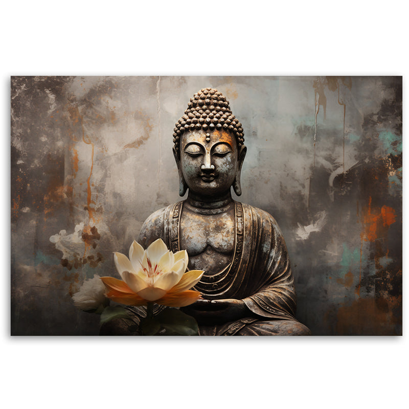 Cuadro en lienzo, Resumen de Buda meditando