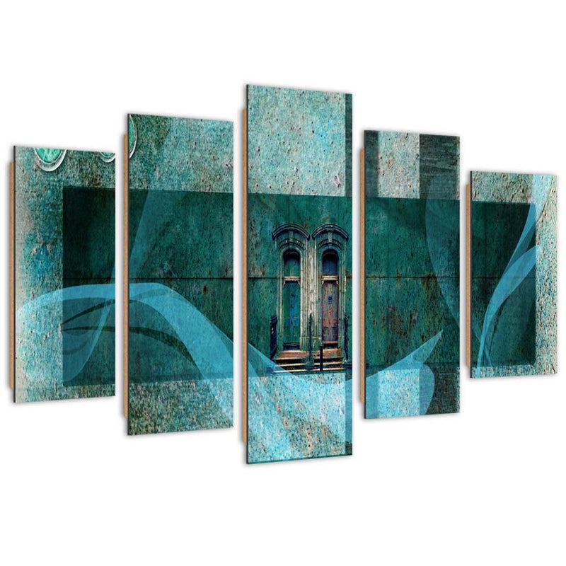 Five piece picture deco panel, Mysterious window