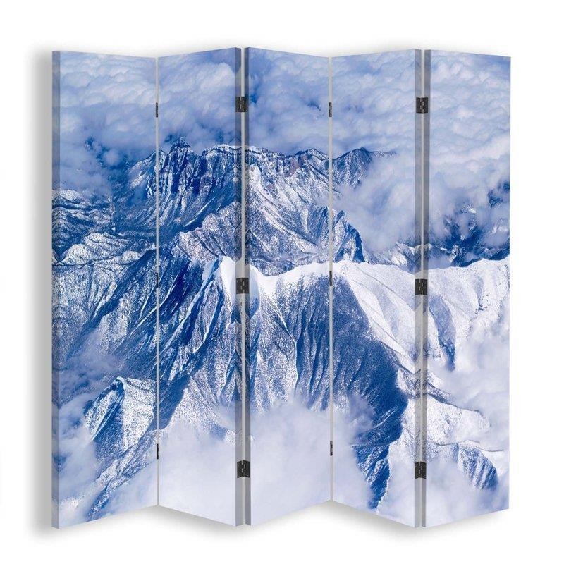 Room divider Double-sided, Snowy mountains