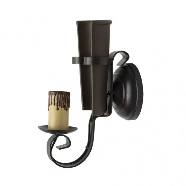 CANTINA washer sconce 1xE27 metal / resin brown