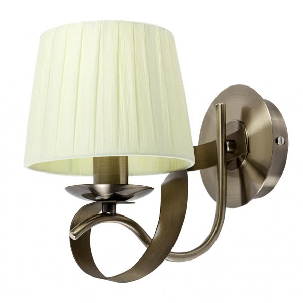 CLEVELAND wall sconce 1xE14 metal / textile leather