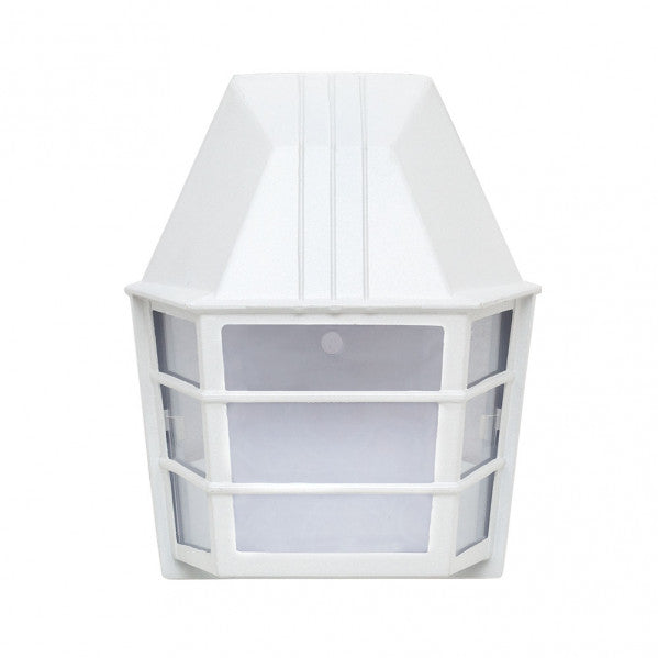 ACRUX outdoor wall light 1xE27 aluminium / crystal white