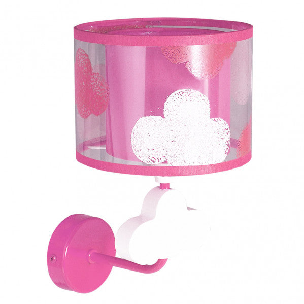 NUBE wall sconce 1xE14 metal / PVC pink