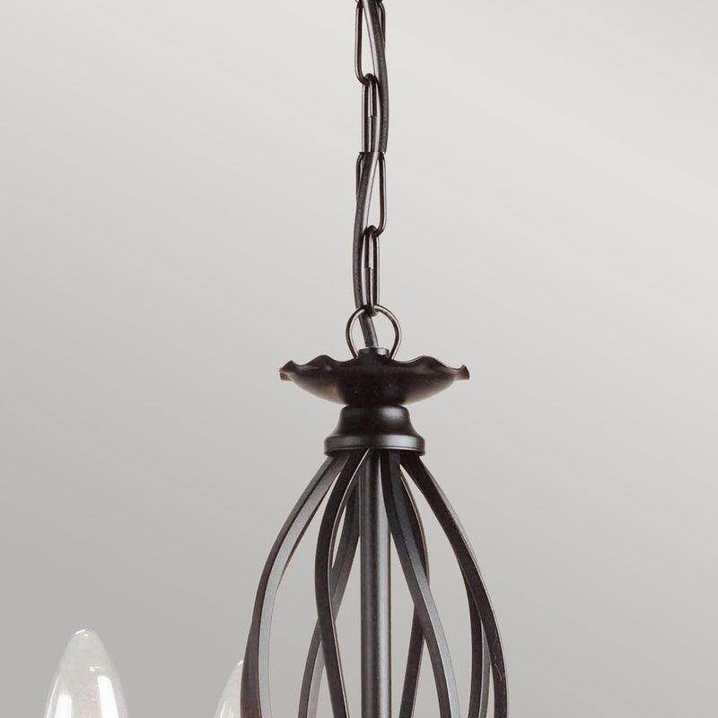 Chandelier Elstead Lighting (ART3-BLACK) Artisan steel E14 3 bulbs