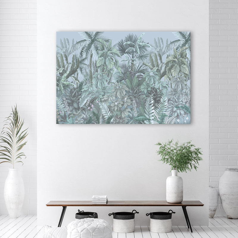 Deco panel print, Tropical leaves and trees