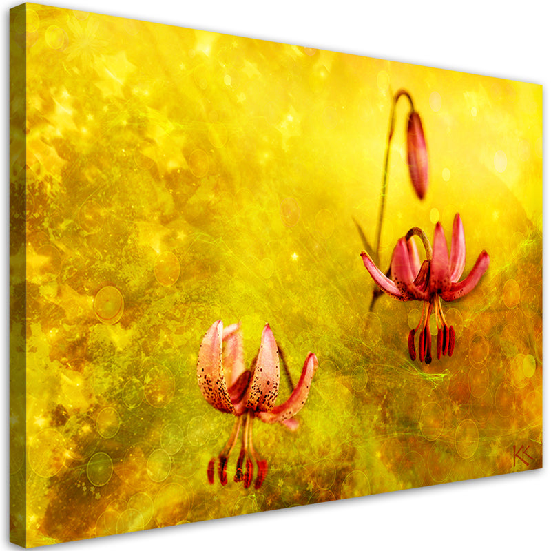 Canvas print, Withered tulips flowers