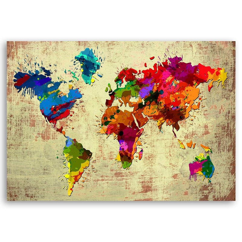 Cuadro, Mapa mundial en color