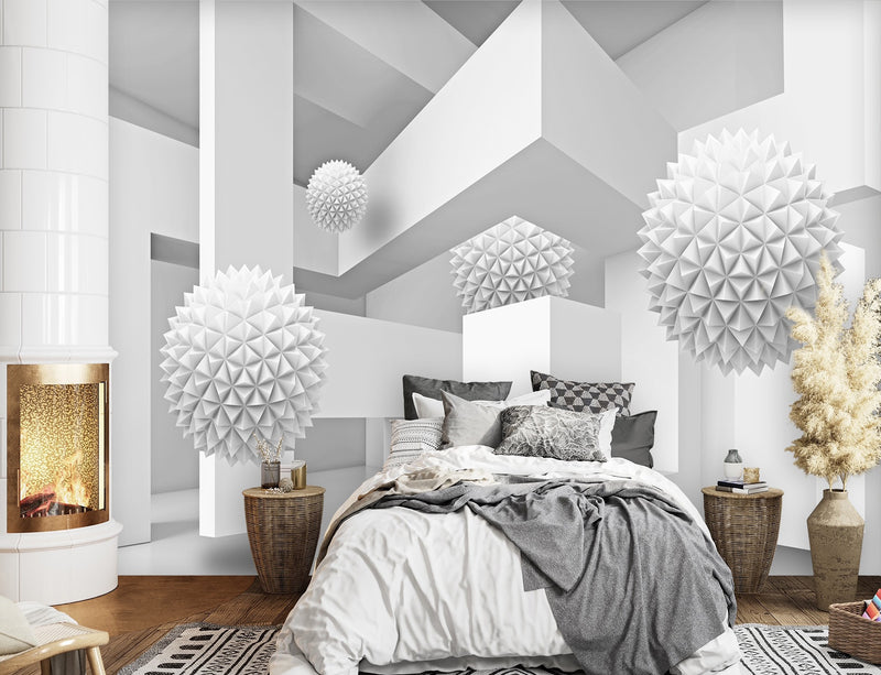Wallpaper, Balls 3d Geometric Abstract