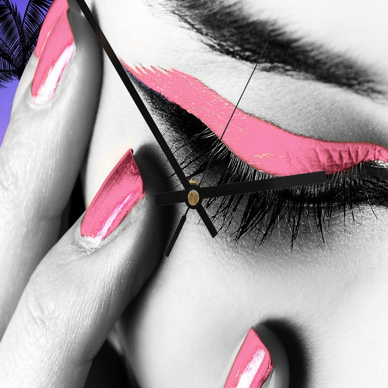 Wall clock, Pink Makeup