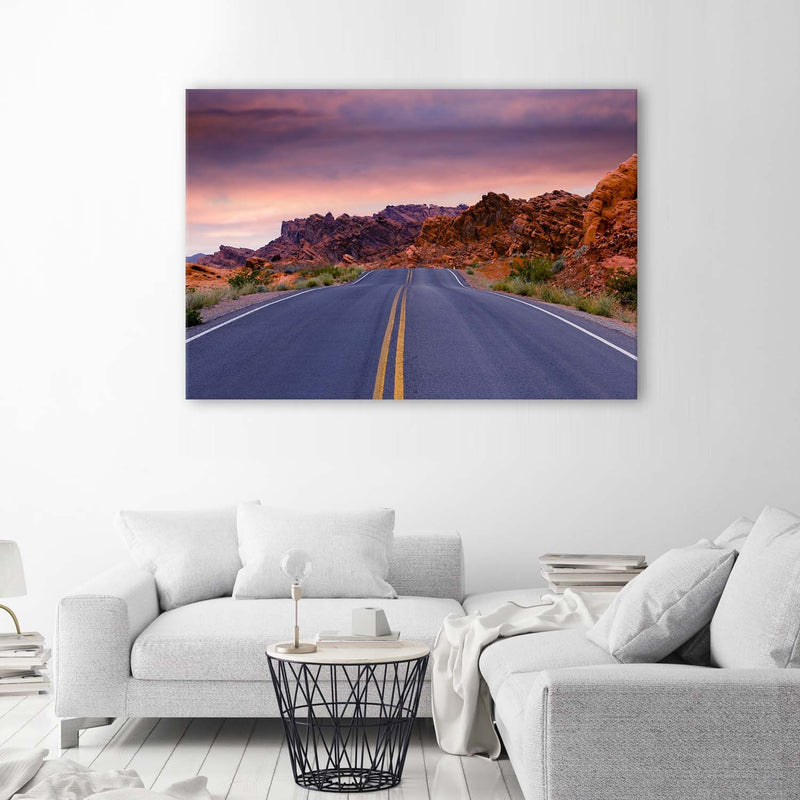 Canvas print, Road in the middle of nowhere