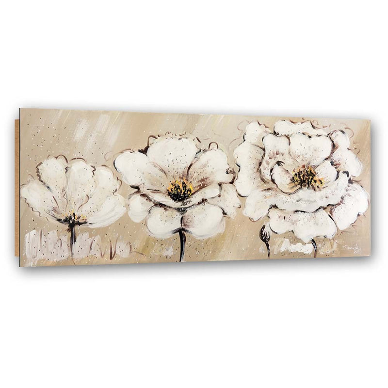 Deco panel print, Three white flowers