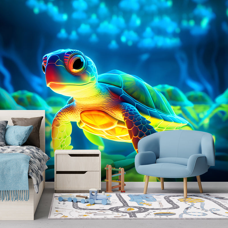 Wallpaper, Cosmic neon turtle
