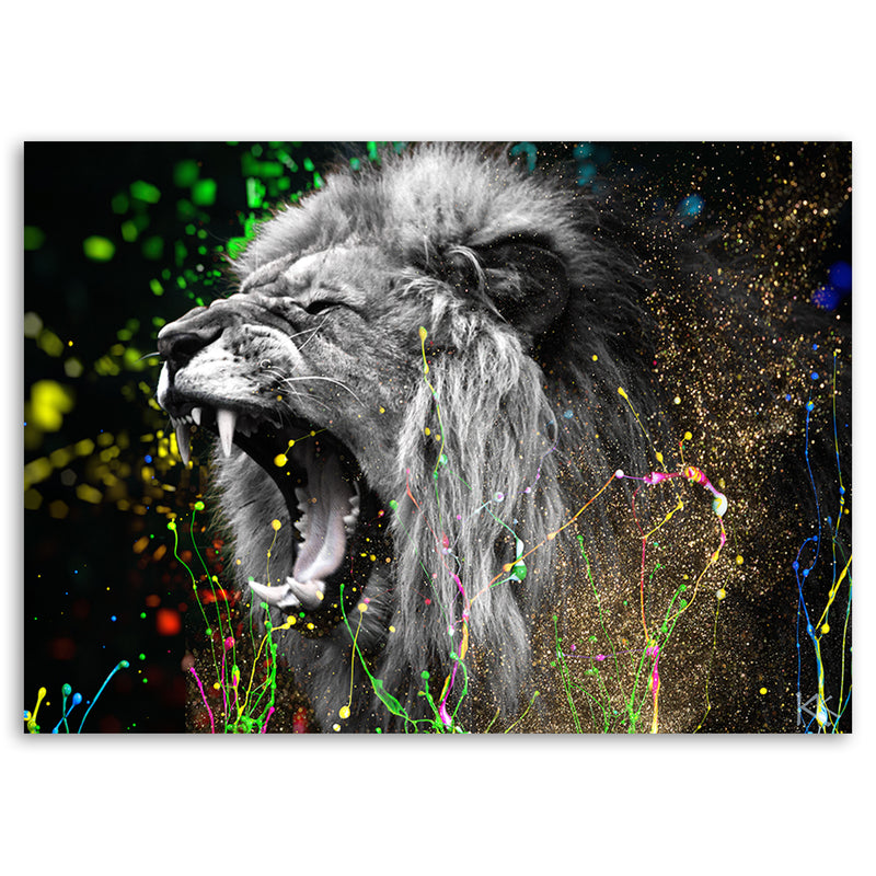 Panel decorativo estampado, León animal naturaleza