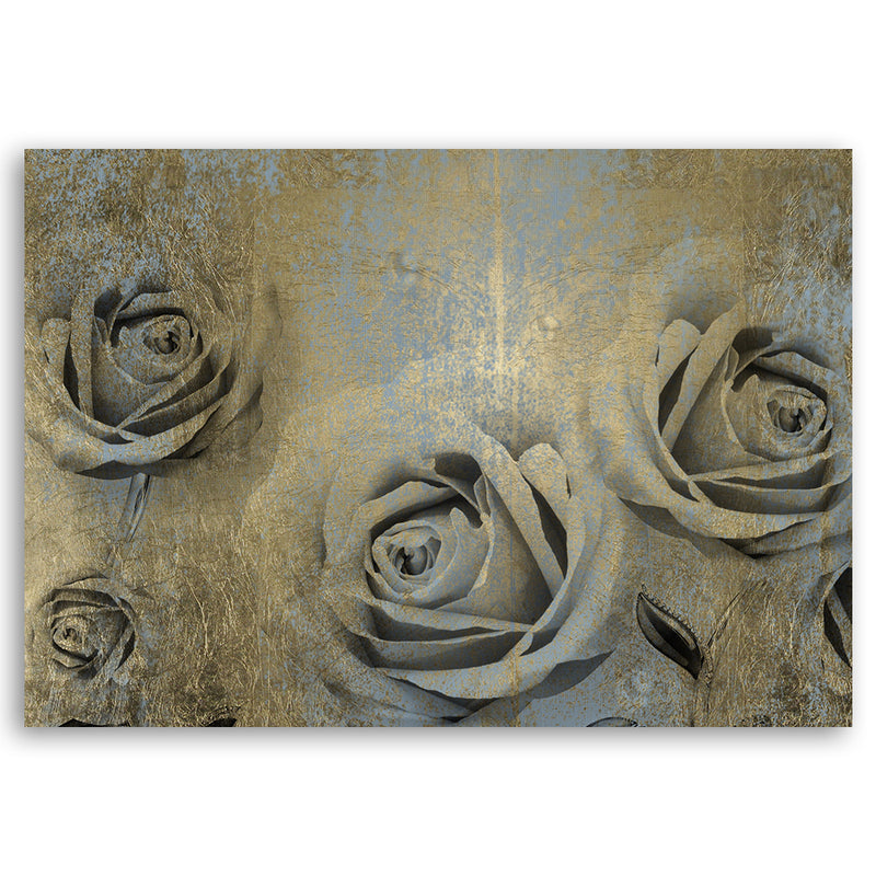 Panel decorativo estampado, Rosas doradas