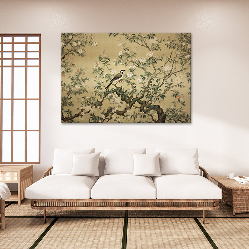 Canvas print, Bird Abstract Chinoiserie