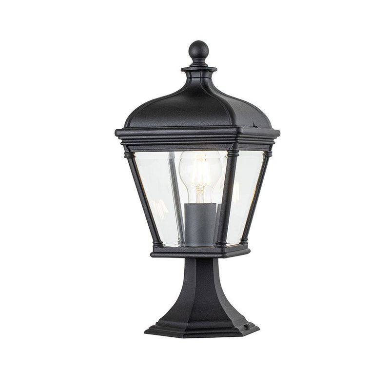 Outdoor table lamp Elstead Lighting (BAYVIEW-3M-BK) Bayview aluminium, clear bevelled glass E27