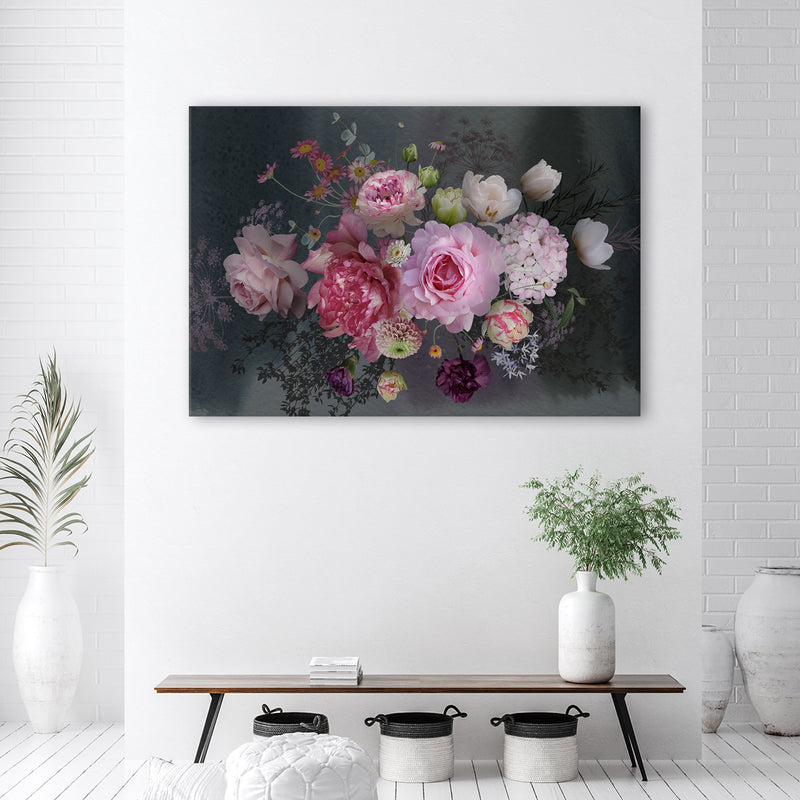 Deco panel print, Bouquet of flower vintage