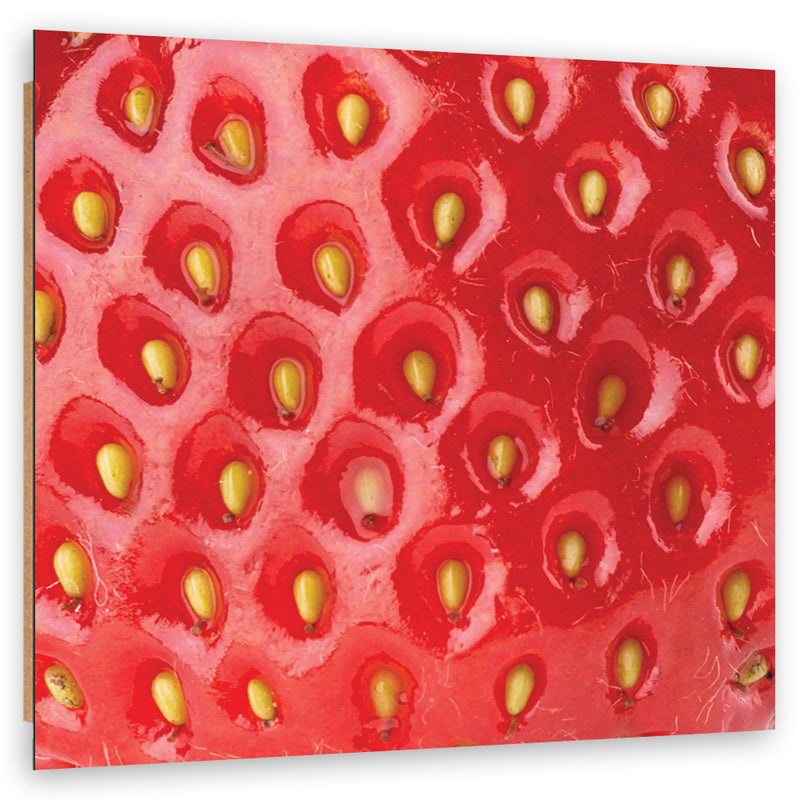 Deco panel print, Strawberry macro