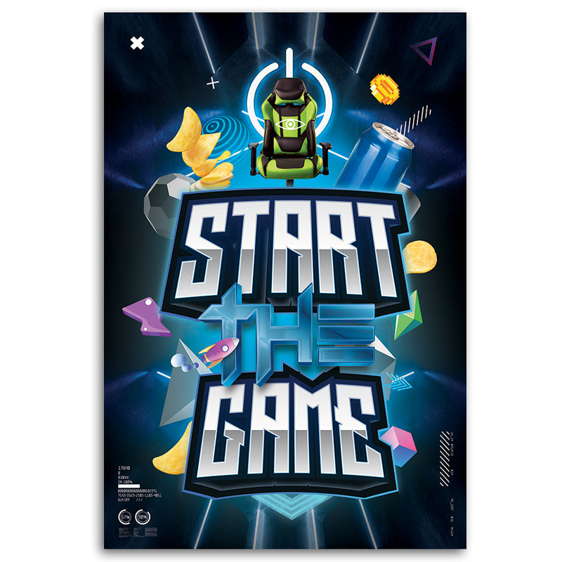 Canvas print, Start game inscription for gamers