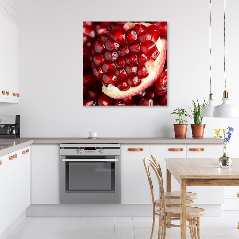 Deco panel print, Pomegranate macro