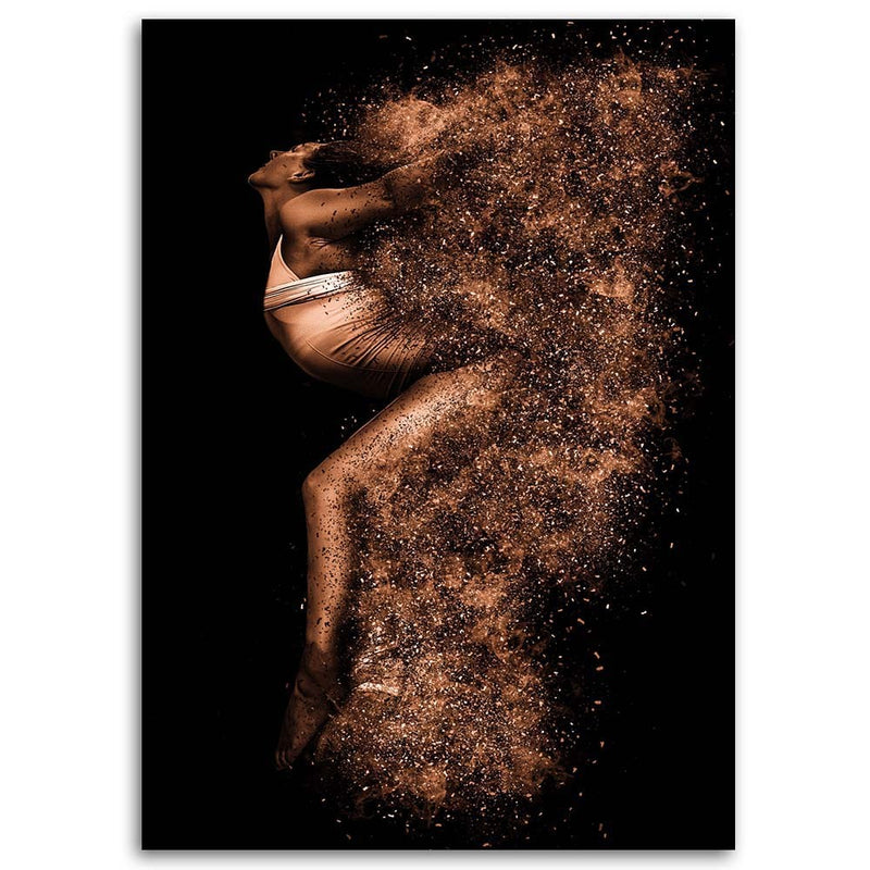 Canvas print, Beautiful woman in gold dust