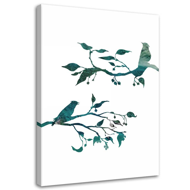 Canvas print, Birds on branches
