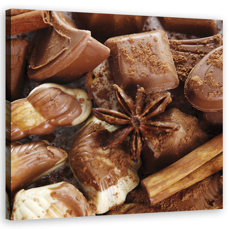 Canvas print, Chocolate with anise