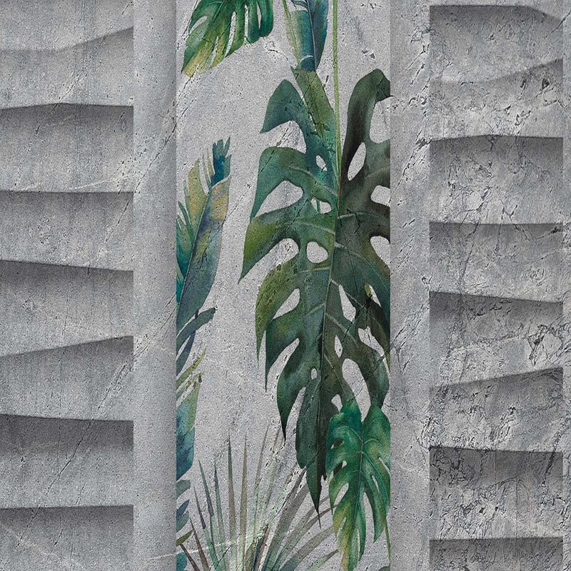 Room divider Double-sided rotatable, Monstera pattern