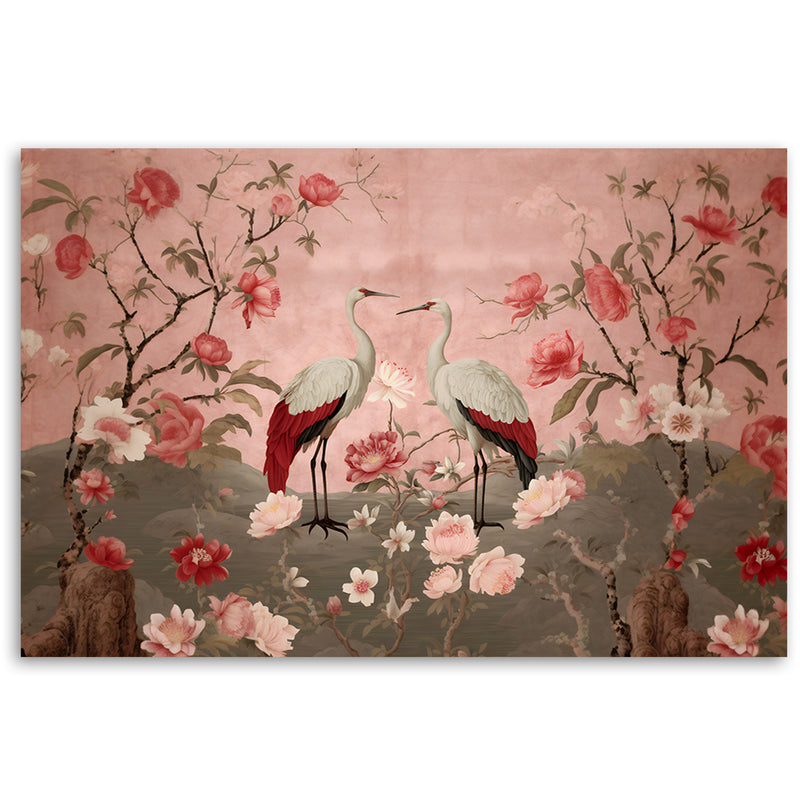 Deco panel picture, Chinoiserie Flowers and Birds