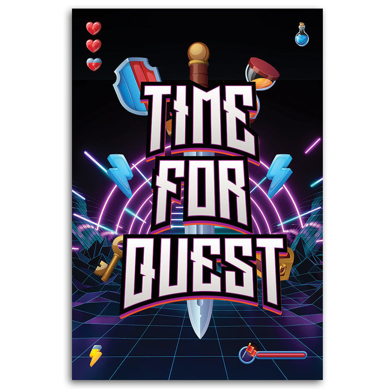 Deco panel print, Time for quest inscription for players