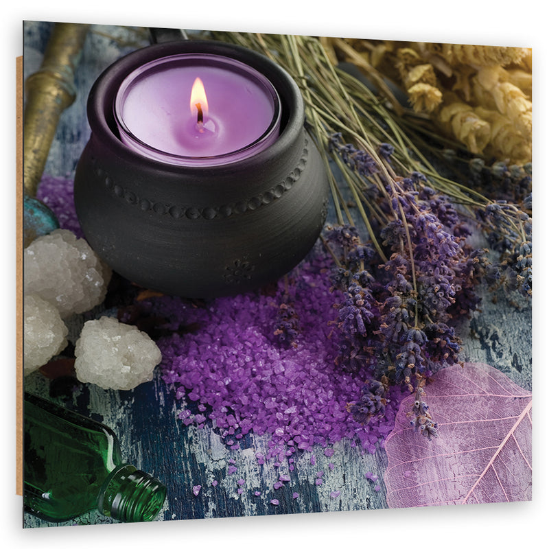 Deco panel print, Zen Spa Candle Violet