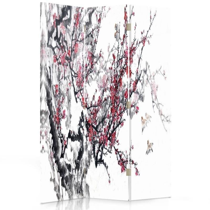 Room divider Double-sided rotatable, Subtle Japanese Cherry